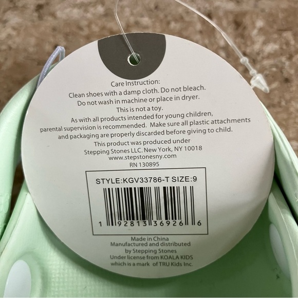 🐱 2 /$15 Mix & Match NWT Koala Toddler Kids EVA Cloud Slide Sandals Mint Green - Picture 7 of 7